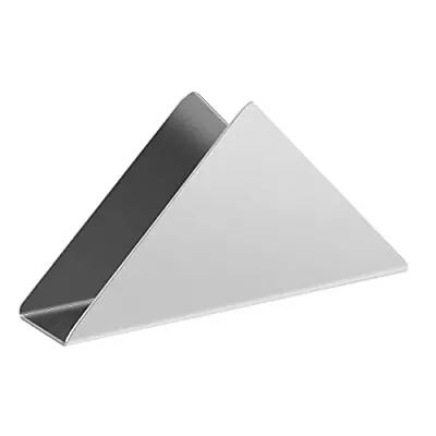 Silver Stainless Steel Napkin Holder Modern Triangle Cocktail Napkin Dispenser O • $13.11