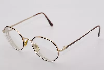 Vintage GIORGIO ARMANI 167 -49[]19-135-Tortoise/Gold ROUND Eyeglass Frames ITALY • $9.99