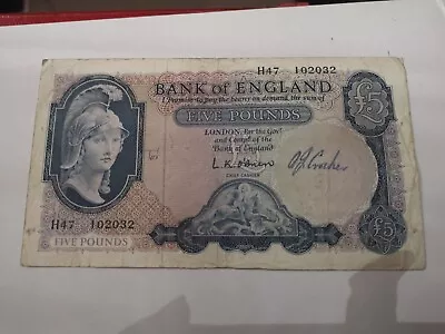 Bank Of England £5 Pound O'Brien 1957 (B277). • £18