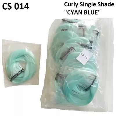 Synthetic Color Curly Hair Piece Extension Clip In Highlight Rainbow Streak US • $6.99