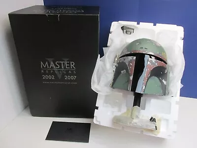 Rare MR MASTER REPLICAS STAR WARS BOBA FETT HELMET SW-156LE Prop Cosplay • £1808.29