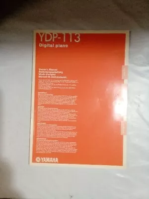 Yamaha YDP-113 Digital Piano Keyboard Original User's Owner's Manual Book • $54.33