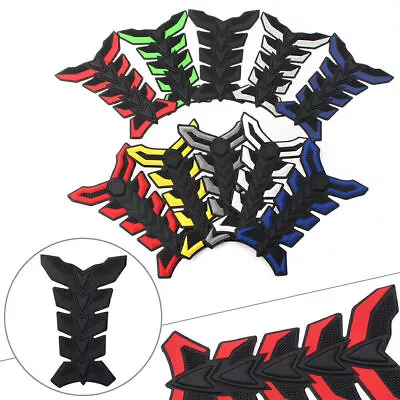 Universal Motorcycle Gas Fuel Oil Tank Pad Fish Bone 3D Decal Sticker Protector • $9.13