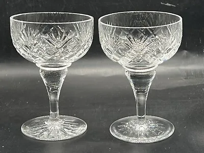 £19.99 • Buy Vintage Edinburgh Scottish Lead Crystal Glass Footed Serving Bowls Set Of 2