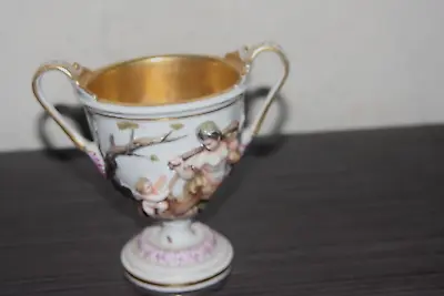 Antique Capodimonte Relief  Porcelain Cup • £50