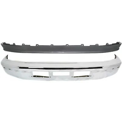 Bumper Kit For 1992-1996 Ford F-150 1993-1997 F-350 Chrome Steel • $317.74