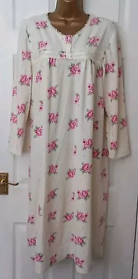 M&S Fleece NIghtdress Nightie Long Sleeve Beautifully Soft & Warm Size 12-14 • £18.50