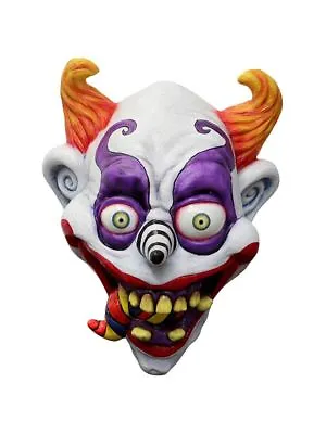 $29.95 • Buy Psychedelic Psycho Clown Adult Latex Mask Evil Crazy Halloween Costume Accessory