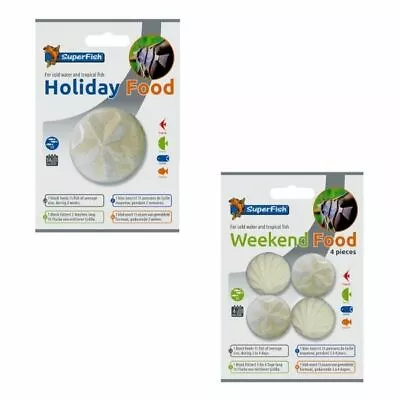 Superfish Fish Food Slow Releasing Weekend Or Holiday Feed - Coldwater/Tropical • £4.85