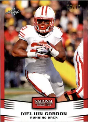 MELVIN GORDON 2015 Leaf Rookie RED NSCC VIP Exclusive RC #/10  • $24.99