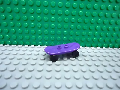 Lego Mini Figure 1 Dark Purple Skate Board Sports • $2.49