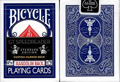 GT Speedreader Blue Mandolin Marked Bicycle Playing Cards Poker Size Deck USPCC • $17.99