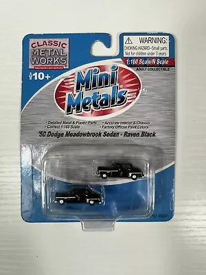 N Scale Classic Metal Works Mini Metals ‘50 Dodge Meadowbrook Sedan Raven Black  • $19.95