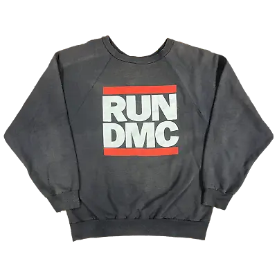 Vintage RUN DMC  Logo  Raglan Sweatshirt • $230