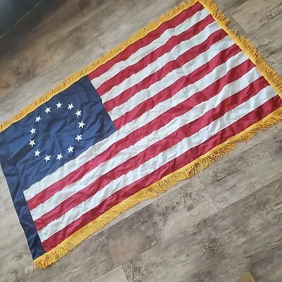 Vintage National Capitol Flag American Flag  United States Tassels 34  X 60  • $45