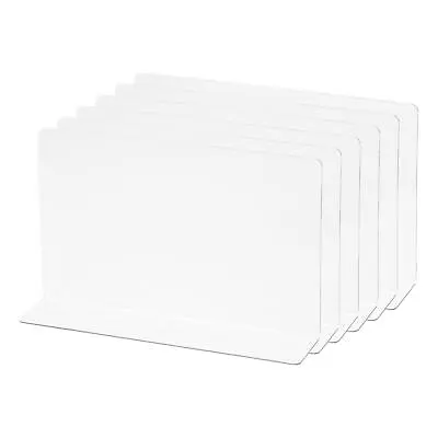 L Type Shelf Dividers PVC Clear Closet Shelf Separator 20 X 4 X 12cm 6Pcs • £11.89
