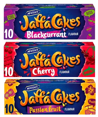 £7.99 • Buy Jaffa Cakes Blackcurrent. Cherry, Passion Fruit Flavored Biscuits Pack Of 10