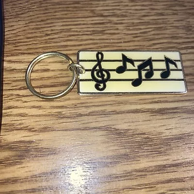 Musical Notes On Staff With Treble Clef-Keychain • $5.99