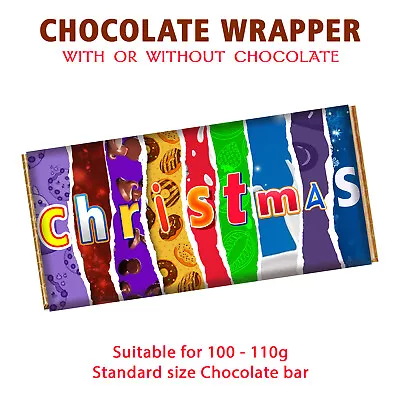 Christmas Chocolate Bar Wrapper Novelty Gift For Dad Mom Husband Wife Uncle • £4.99