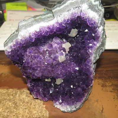 $116.96 • Buy Large  Amethyst Crystal Cluster  Geode Cathedral From Uruguay; Calcite Points
