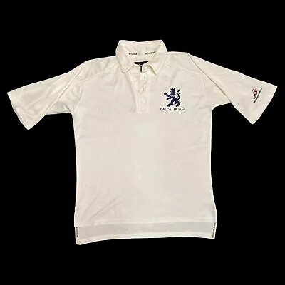 Woodworm Balcatta Cricket Club Mens Training Polo Shirt S Beige Short Sleeve • $24.99