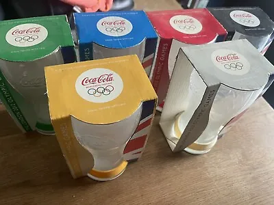 Set Of 6 McDonalds London 2012 Olympic Games Coca Cola Glasses Unused Boxed • £25