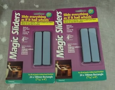 Lot/2 MAGIC SLIDERS As Seen On TV ~ Ea. Pkg Contains (4) Sliding Rectangle Discs • $19.99