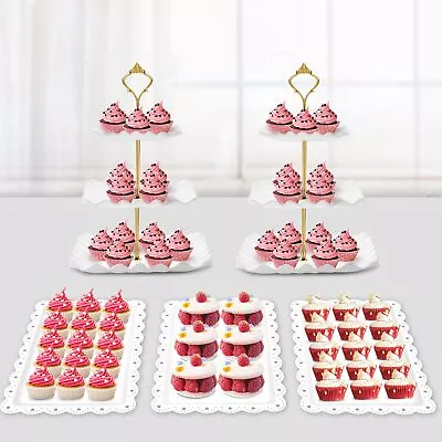 5 Pcs Dessert Table Display Set - 2 X Cupcake Stand Holder/Cup Cake Tier Towe... • $32.96
