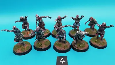 10 X Well Painted Zombies - Warhammer Undead Ghouls D&D Mantic RPG 28mm Ref:4 • $52.29