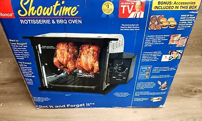 Ronco Rotisserie BBQ Oven Compact Showtime ST3001  Stainless / Black- Brand NWB • $149.95