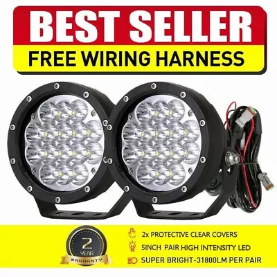 5inch LED Driving Lights Spot Pair Black Round Work 4x4 SUV Offroad Truck • $72.88