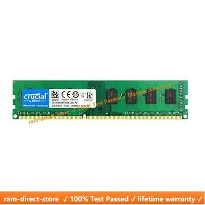 Crucial DDR3 DDR4 8GB 4GB 16GB 1333 1600MHz Ram Desktop Memory 2666 3200MHZ DIMM • $38.34