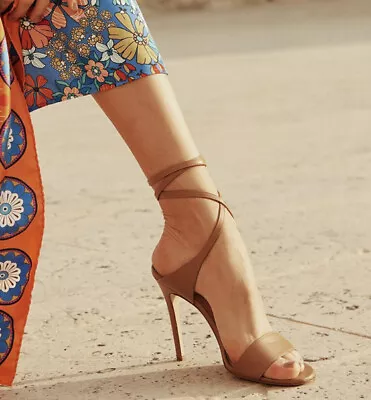 $50 • Buy Scanlan Theodore Wrap Sandal Heel 10.5 Paprika Size 39 Rrp $650