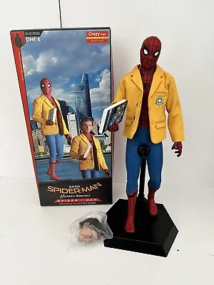 Crazy Toys Marvel Homecoming Spider Man School Uniform 12  Action Figure Model • £49.99