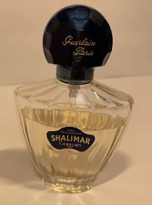 Vtg  SHALIMAR EAU DE COLOGNE GUERLAIN PARIS Blue Cap 2.5 Oz  France 90s • $69.99