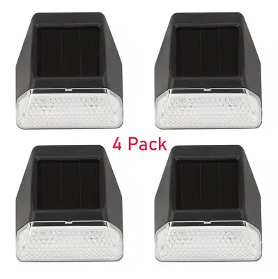 4 Pack Solar Powered Wall Fence & Post Lights LED Garden Security Super Bright • £13.45