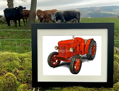 David Brown Cropmaster Tractor Mounted Or Framed Unique Art Print Fudgy Draws • £99.95