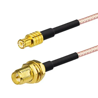 £5.65 • Buy RP SMA Female Bulkhead Straight To MCX Male Pigtail RF Cable RG316 For Wireless