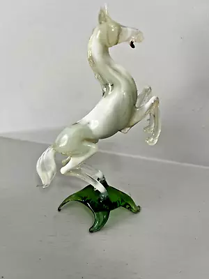 Murano Style Glass Figurine Of A Prancing Horse. • £25