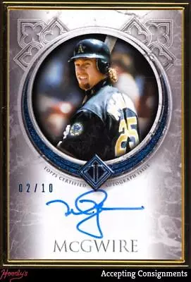 2023 Topps Transcendent Gold Frame Autographs Blue Mark McGwire AUTO 02/10 • $22.50