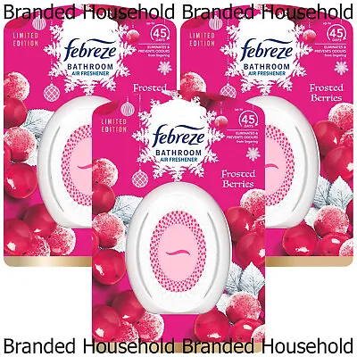 £9.99 • Buy 3 Febreze Bathroom 2 In 1 Frosted Berries Air Freshener Small Spaces Home Office