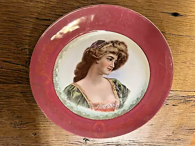 ANTIQUE  ROYAL VIENNA PORCELAIN PORTRAIT CABINET PLATE~ Signed GASTON BONFITS • $49.99