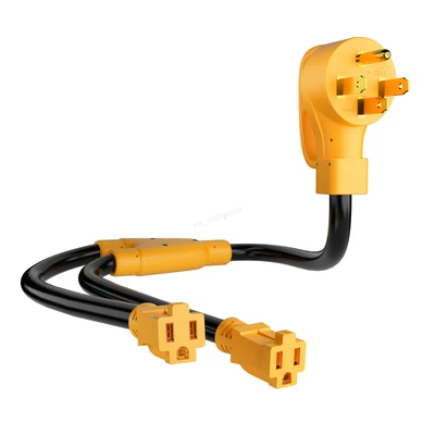 $32.95 • Buy RV Camper Charging Y Splitter 50A N14-50P To 15A 5-15R Generator Power Converter