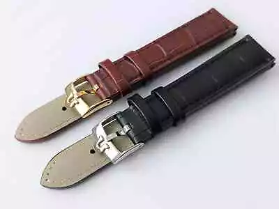 New Men's 18mm Genuine Leather Gents Watch Strap Black Brown For Omega Watch • £20.67