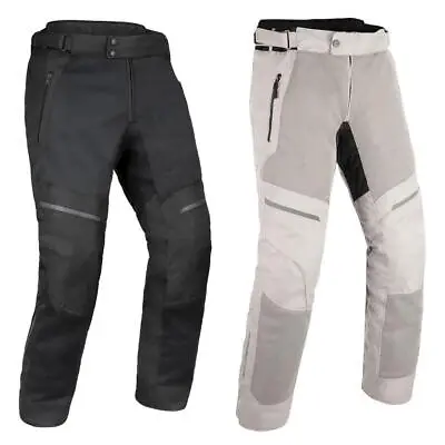 Oxford Arizona 1.0 Air Summer Motorcycle Trousers Mesh Scooter Pants Black White • $124.50