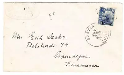$120 • Buy Cuba Sc#230-SAETIA OCT/22/1906-G.L.HANSEN CAPTAIN S.S.ASK RANDERS(oval)-TO