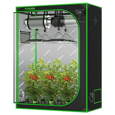 $189.99 • Buy VIVOSUN Grow Tent Hydroponics System Mylar Reflective Indoor Grow 150X80X200cm