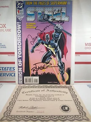 🔥 4x-signed Steel #1 Dynamic Forces Coa Superman 1993 Bogdanove Simonson Faber • $44.98