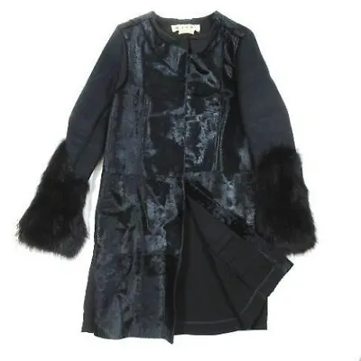 MARNI MARNI Harako Lamb Fur Fox Fur Sleeve No Color Long Coat JAPAN • $406.87