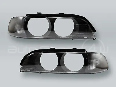 DEPO W/Smoke Headlight Lens Cover PAIR Fits 1996-2000 BMW 5-Series E39 • $179.90